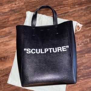 Off White Leather Tote